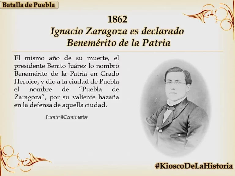 Ignacio Zaragosa es declarado benemérito 1862