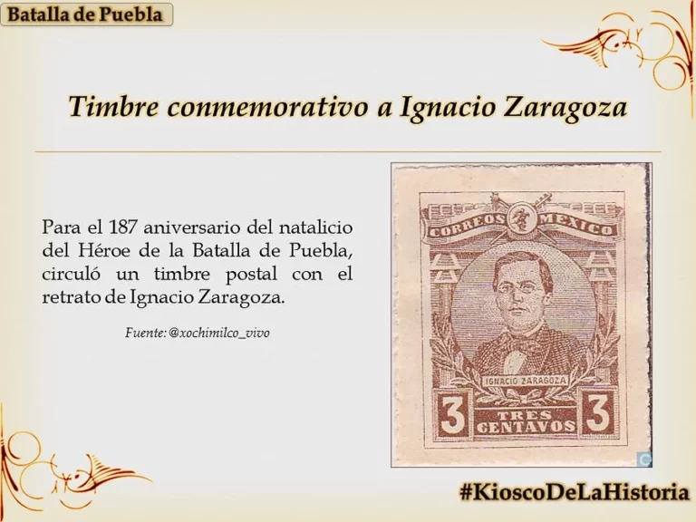 Timbre conmemorativo a Ignacio Zaragoza